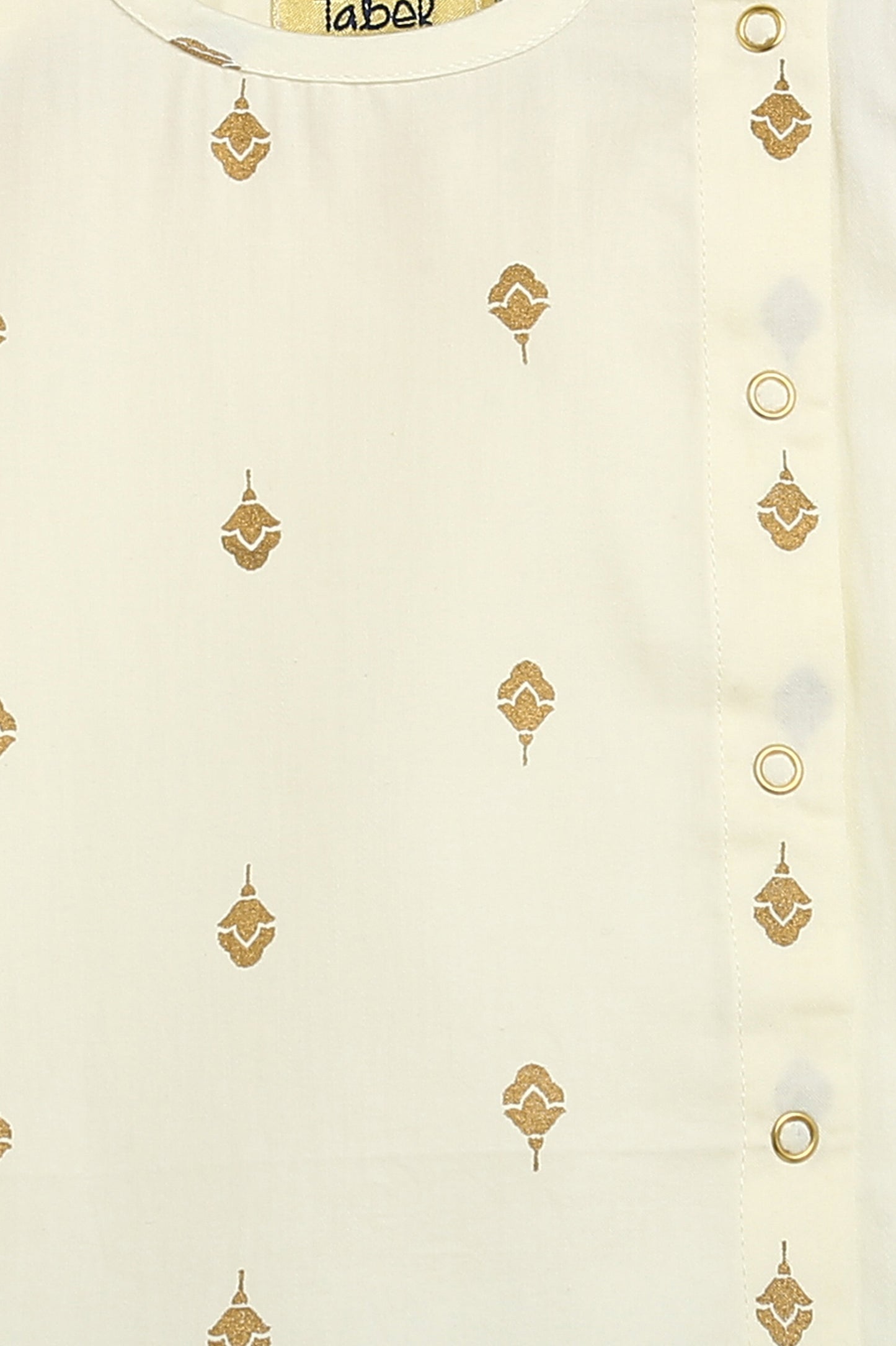 Sadabahar Unisex Jhabla Set - Cream