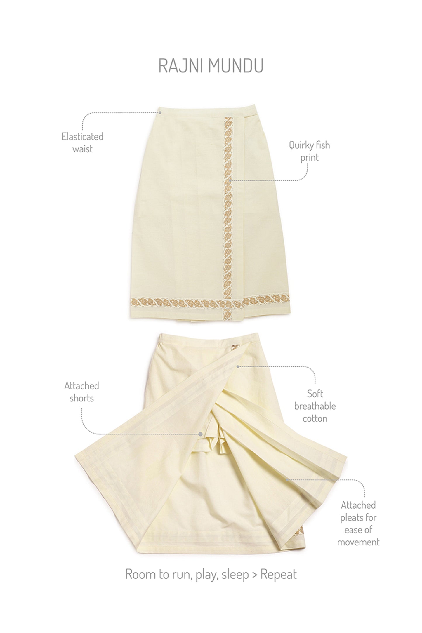 Boys Mundu Dhoti-White