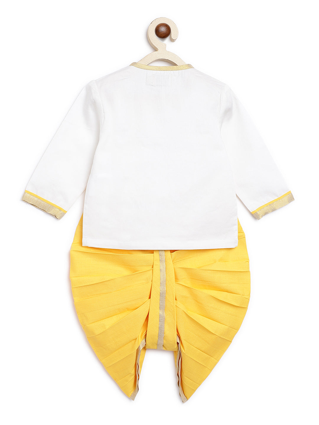 Baby Boy Krishna Dhoti Set-White