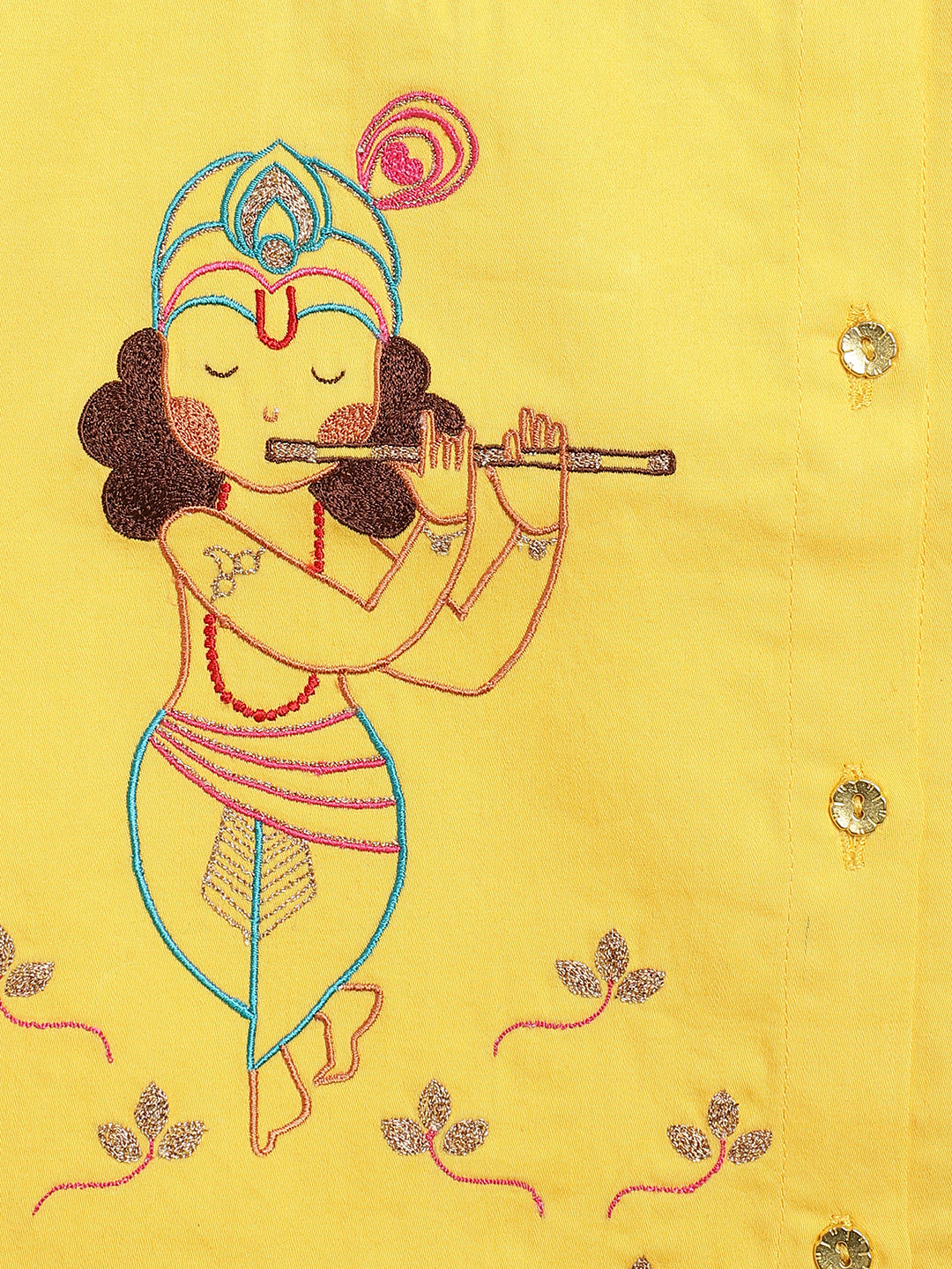 Baby Boy Krishna Dhoti Set-Yellow