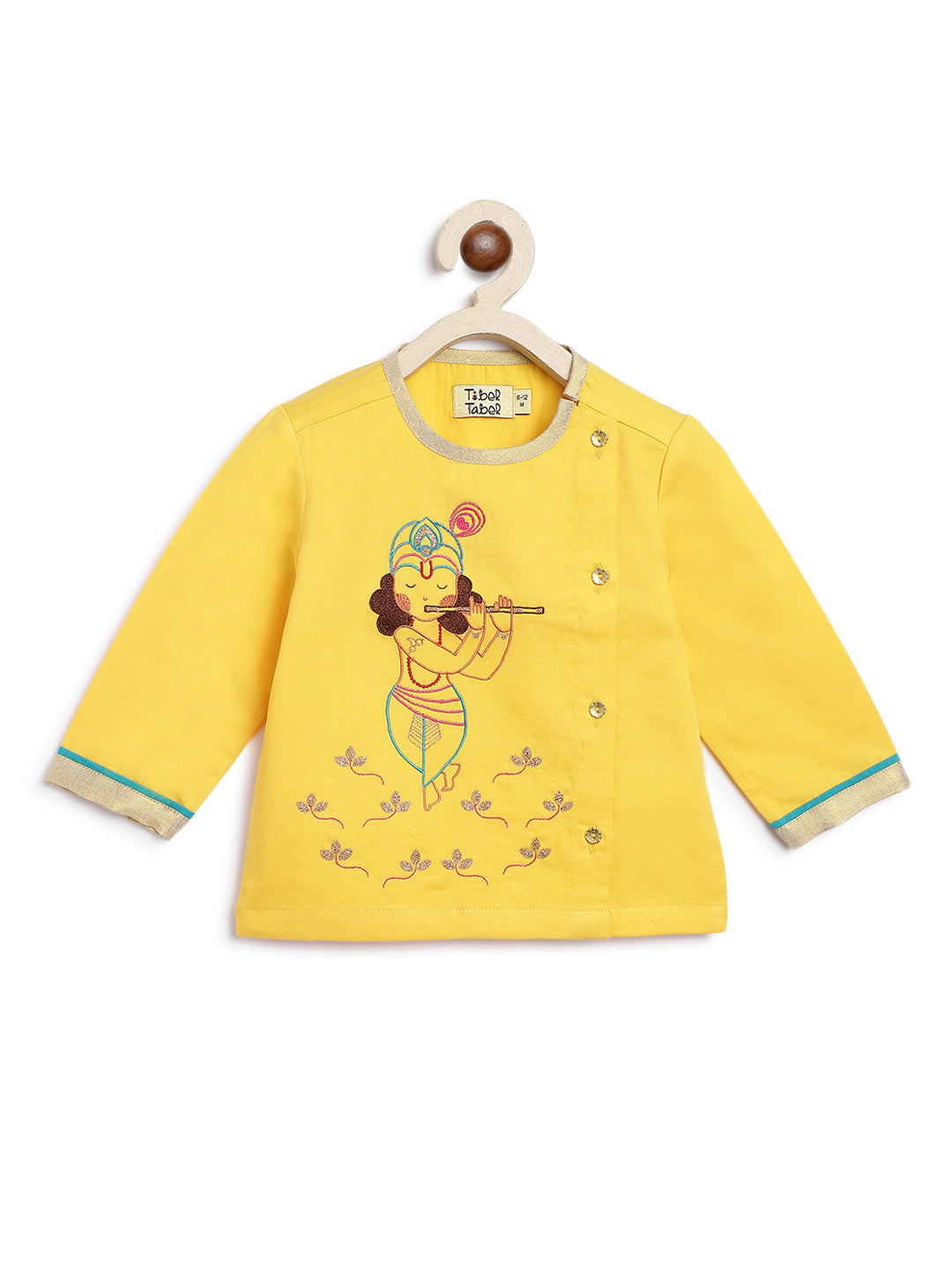 Baby Boy Krishna Dhoti Set-Yellow