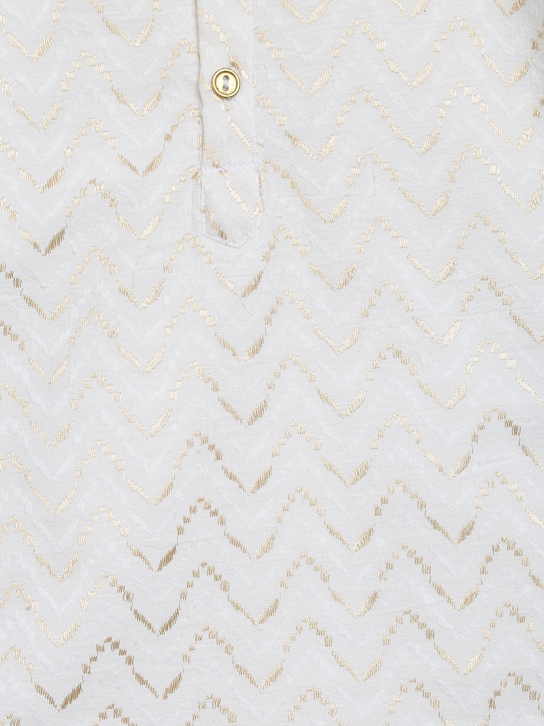 Boy Zigzag Pathani Set-White - Image 9