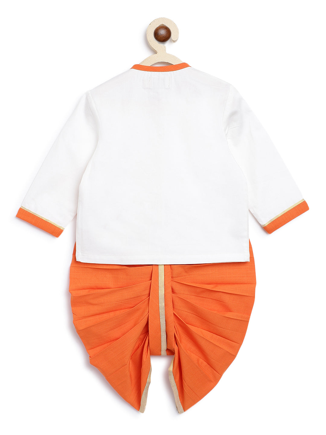 Baby Boy Hanuman Dhoti Set-White