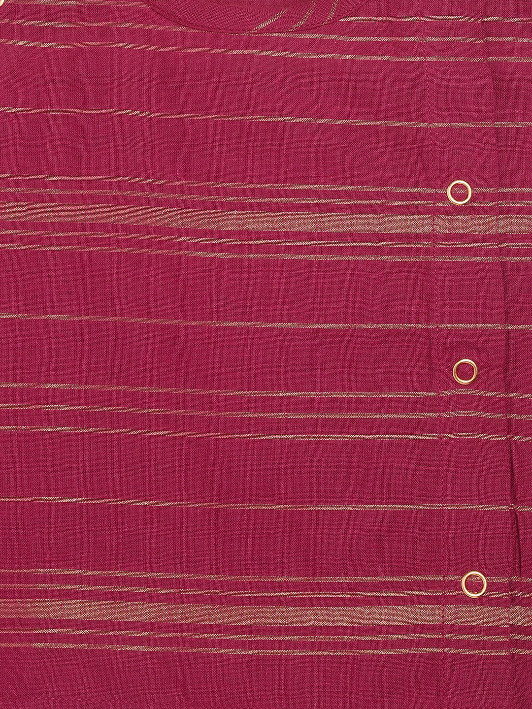 Unisex Zari Stripes Jhabla Set - Purple - Image 7