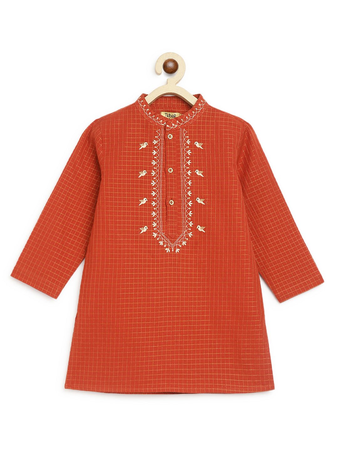 Chidiya Udd Zari Kurta Set - Red
