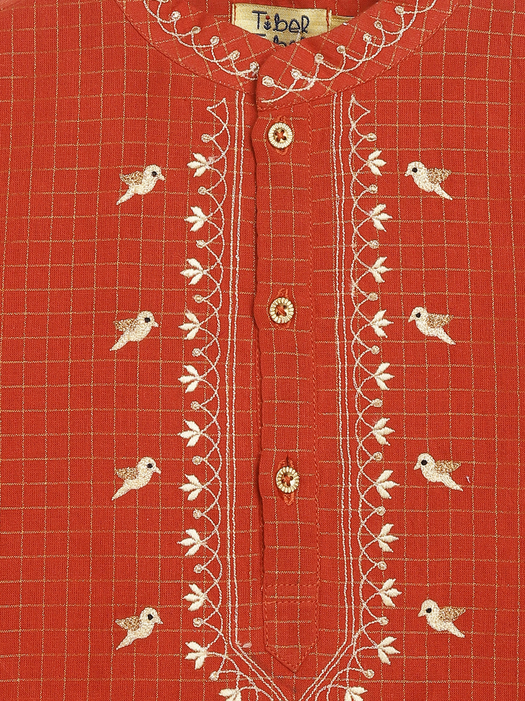 Chidiya Udd Zari Kurta Set - Red