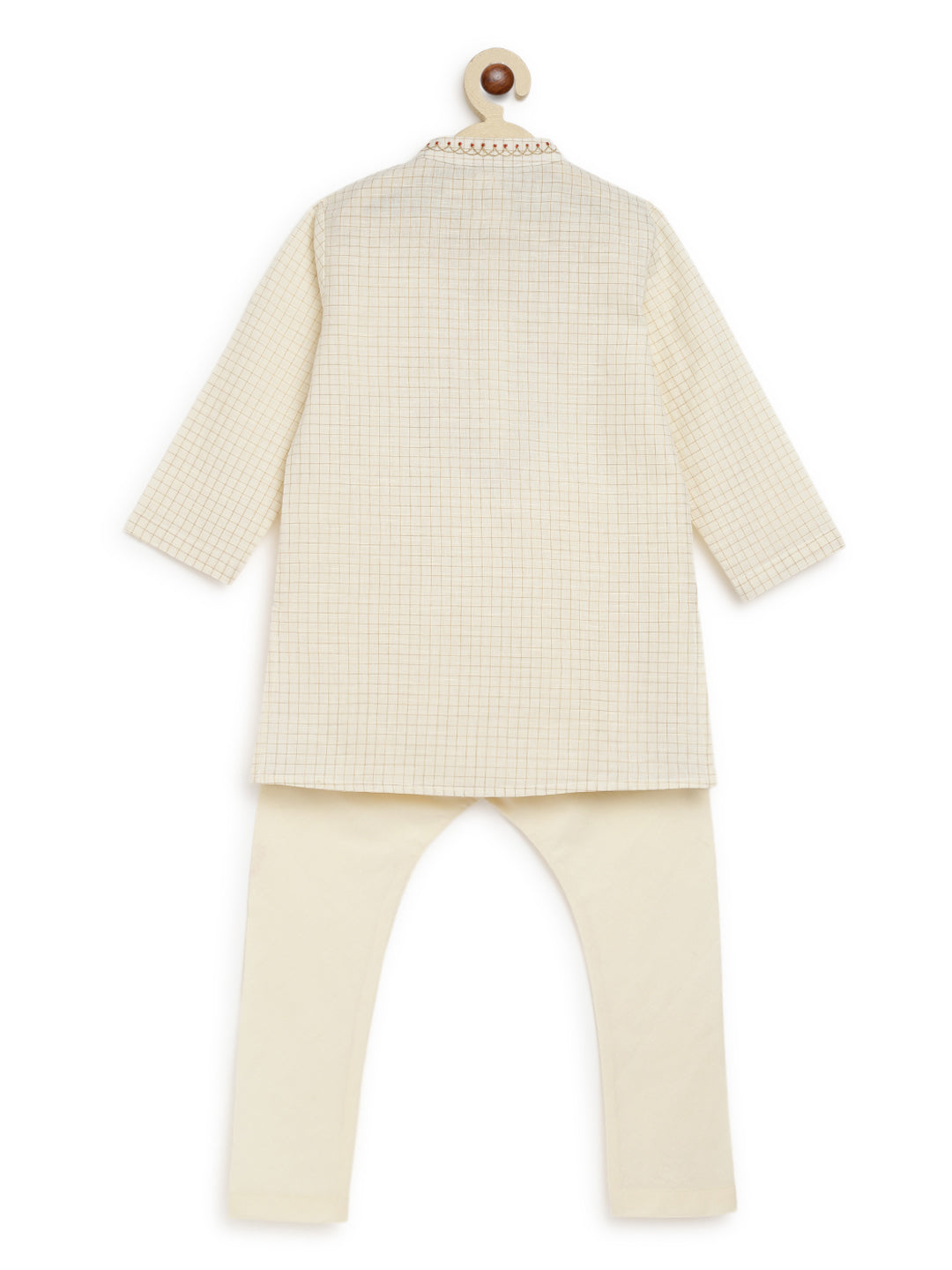 Chidiya Udd Zari Kurta Set - Cream - Image 8