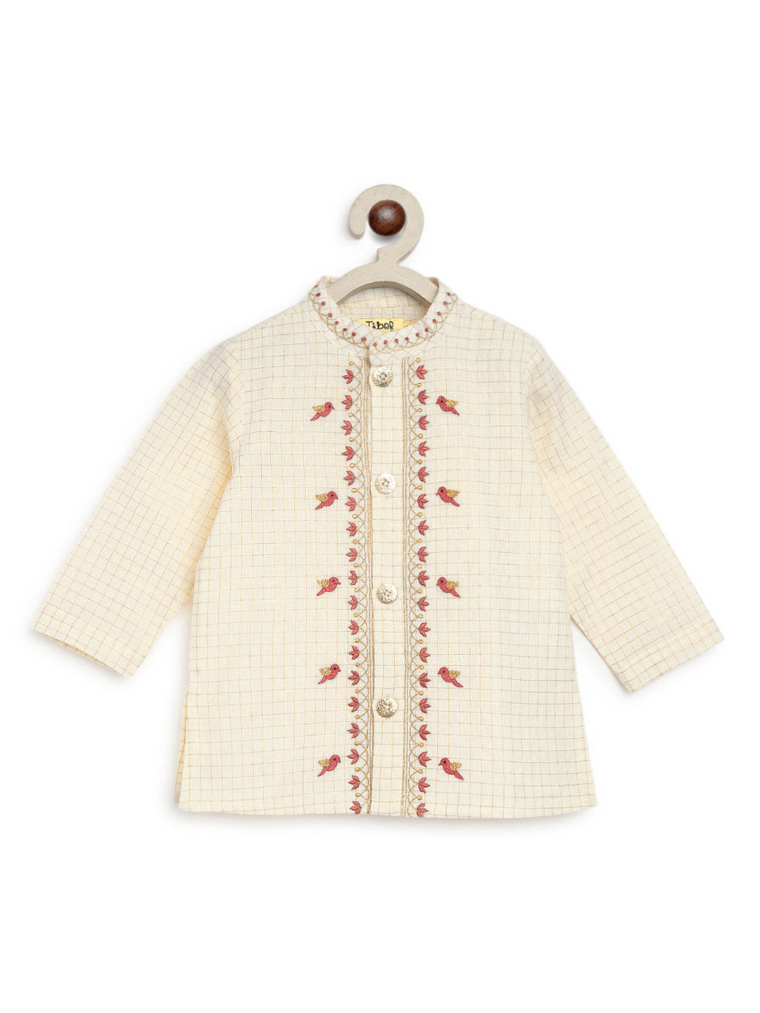 Chidiya Udd Zari Dhoti Set - Cream