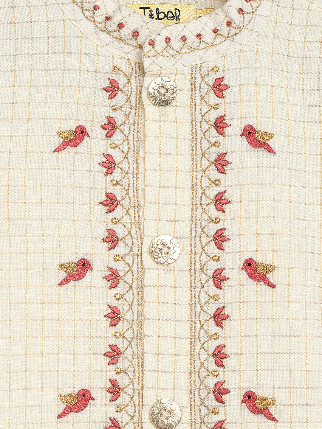 Chidiya Udd Zari Dhoti Set - Cream - Image 11