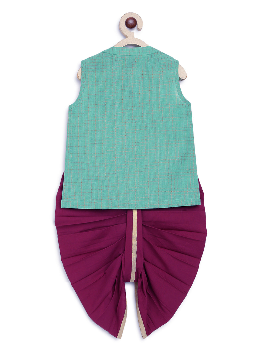 Imli ka Buta Dhoti Set - Green - Image 6