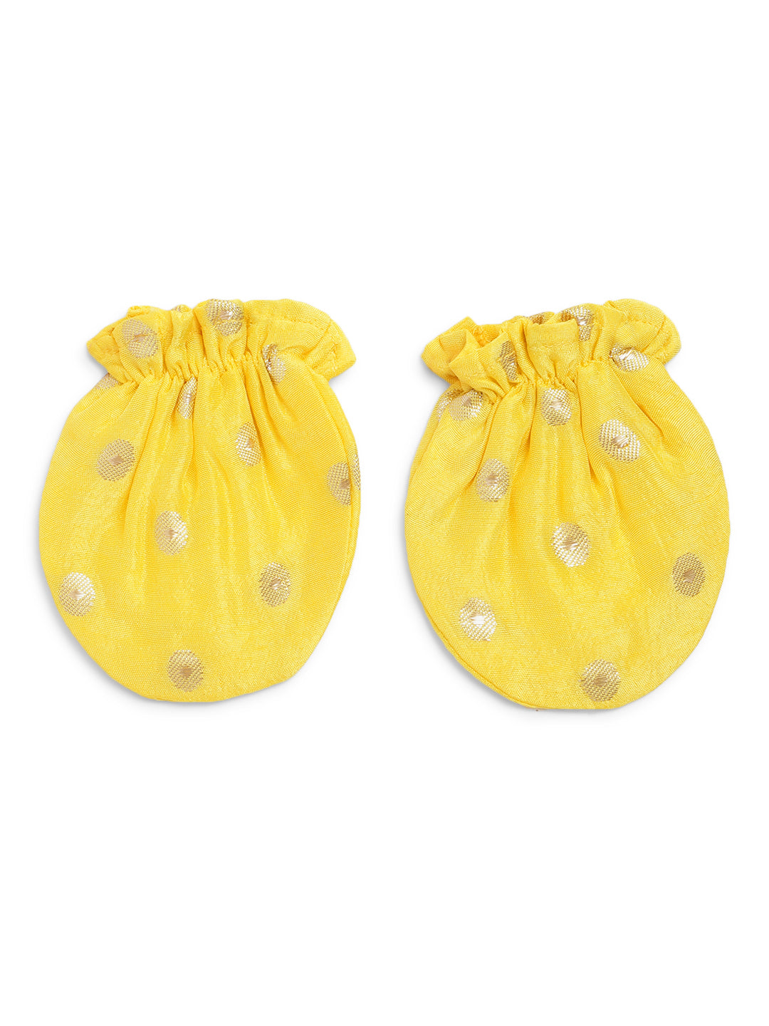 Baby Soft Brocade Booties Mittens And Cap Set - Image 5