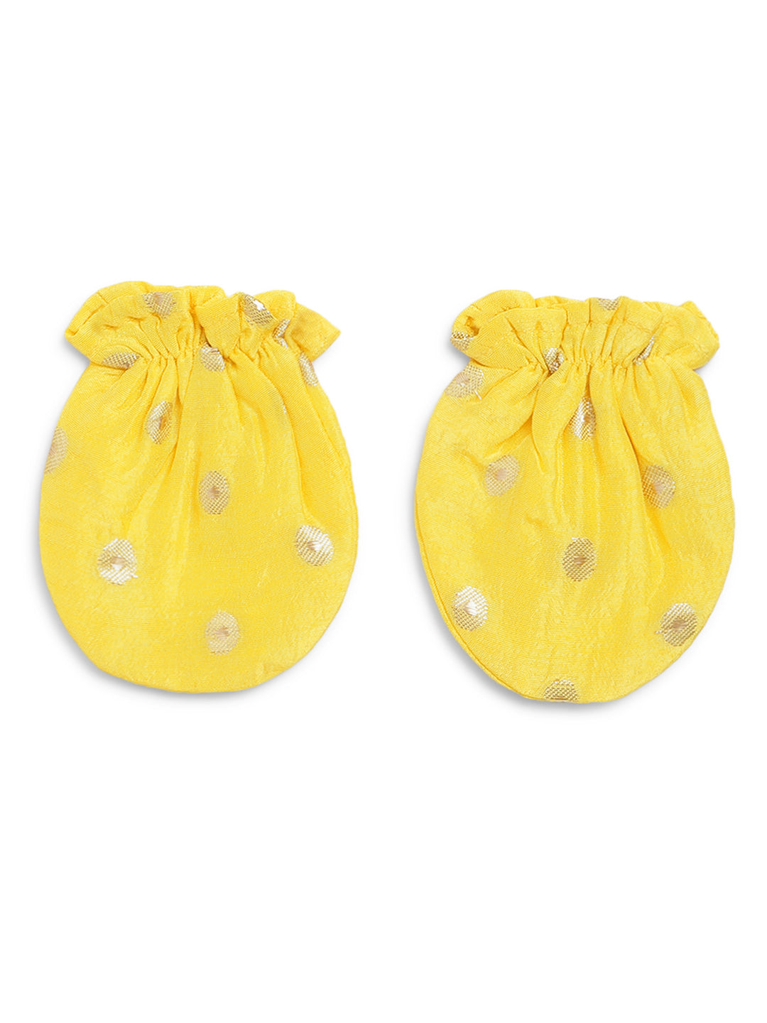 Baby Soft Brocade Booties Mittens And Cap Set
