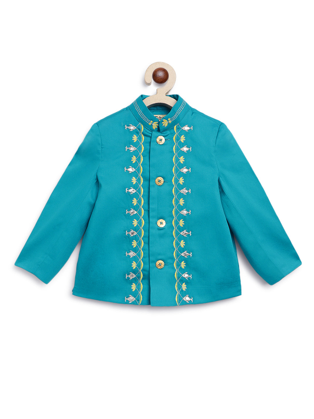 Nanhey Nawab Bandhgala Set - Blue - Image 4