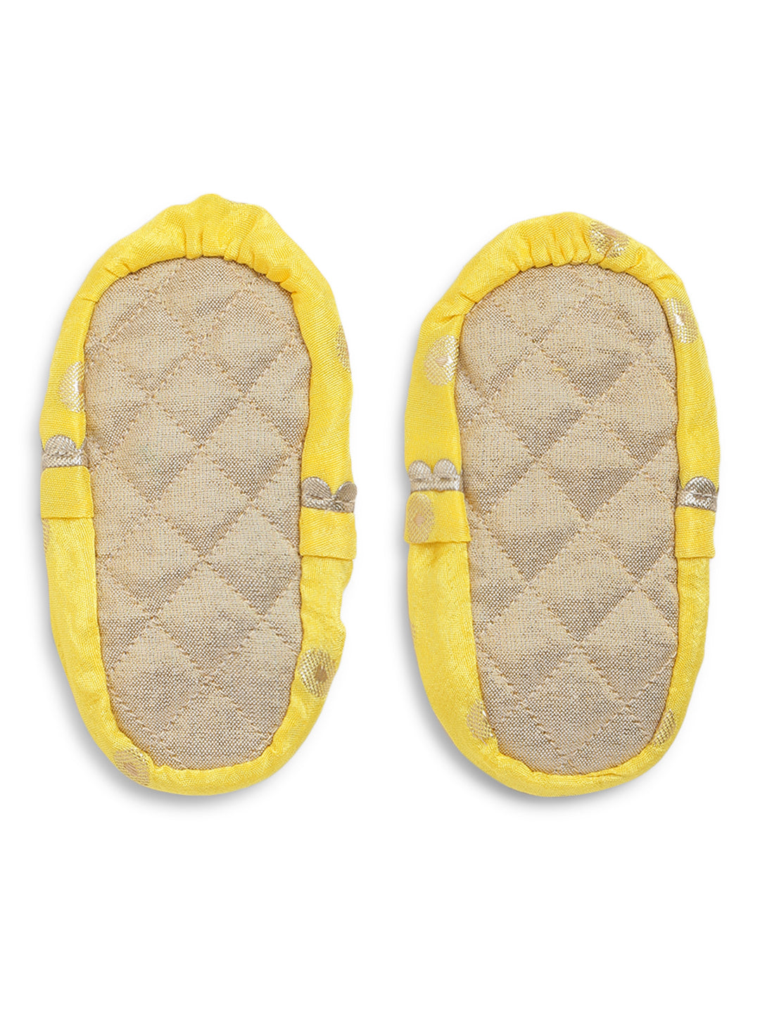 Baby Soft Brocade Booties Mittens And Cap Set - Image 4