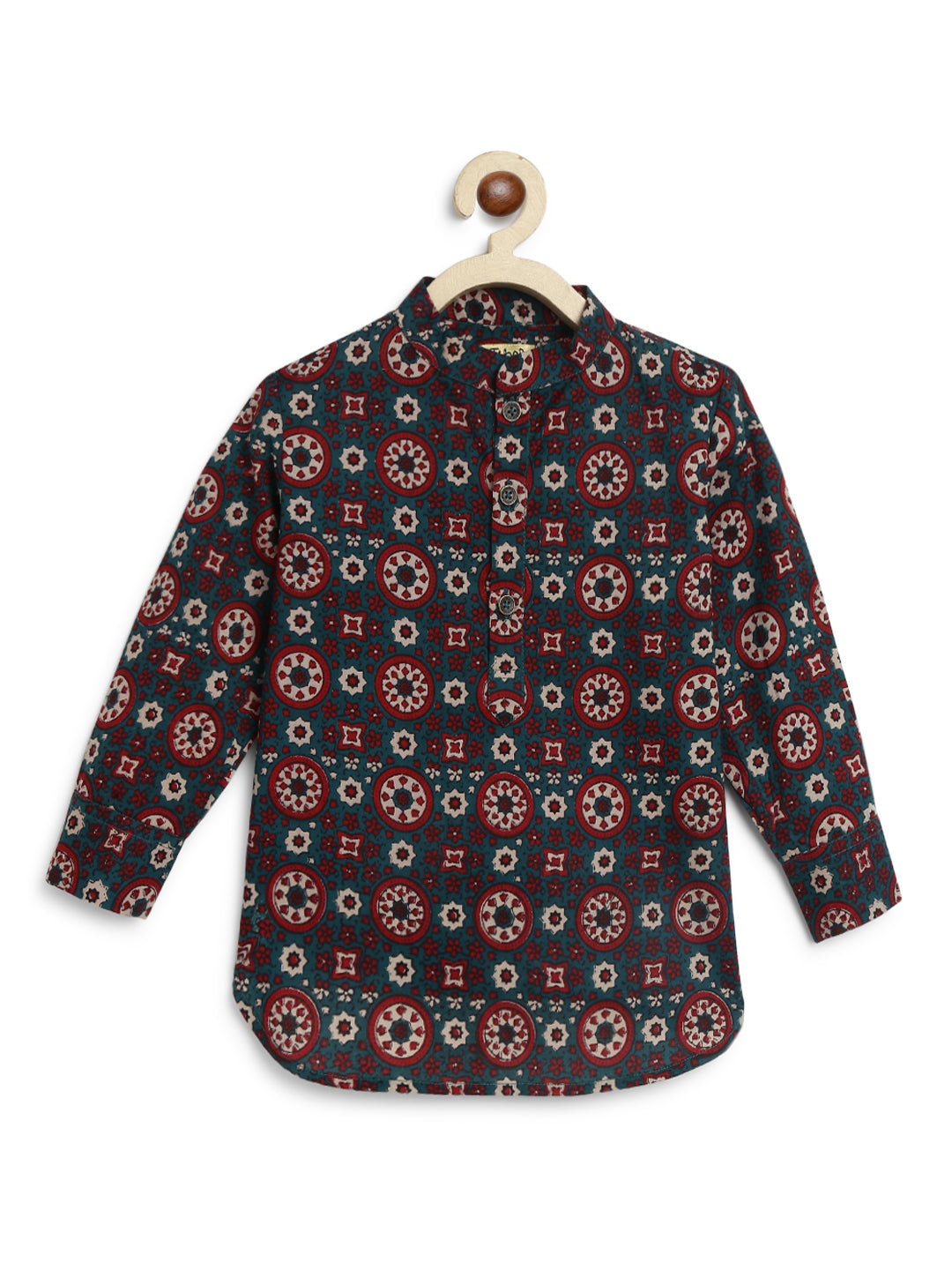 Indian Summer Short Kurta - Green - Image 2