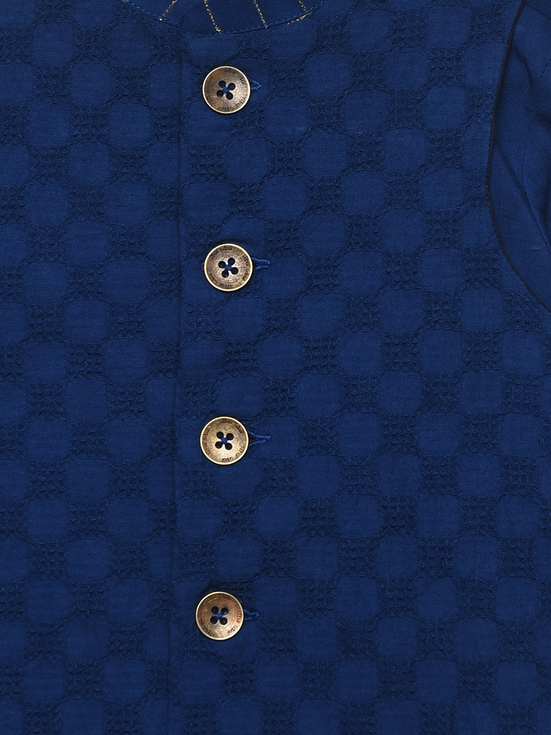 Jacquard Cotton Bundi - Navy