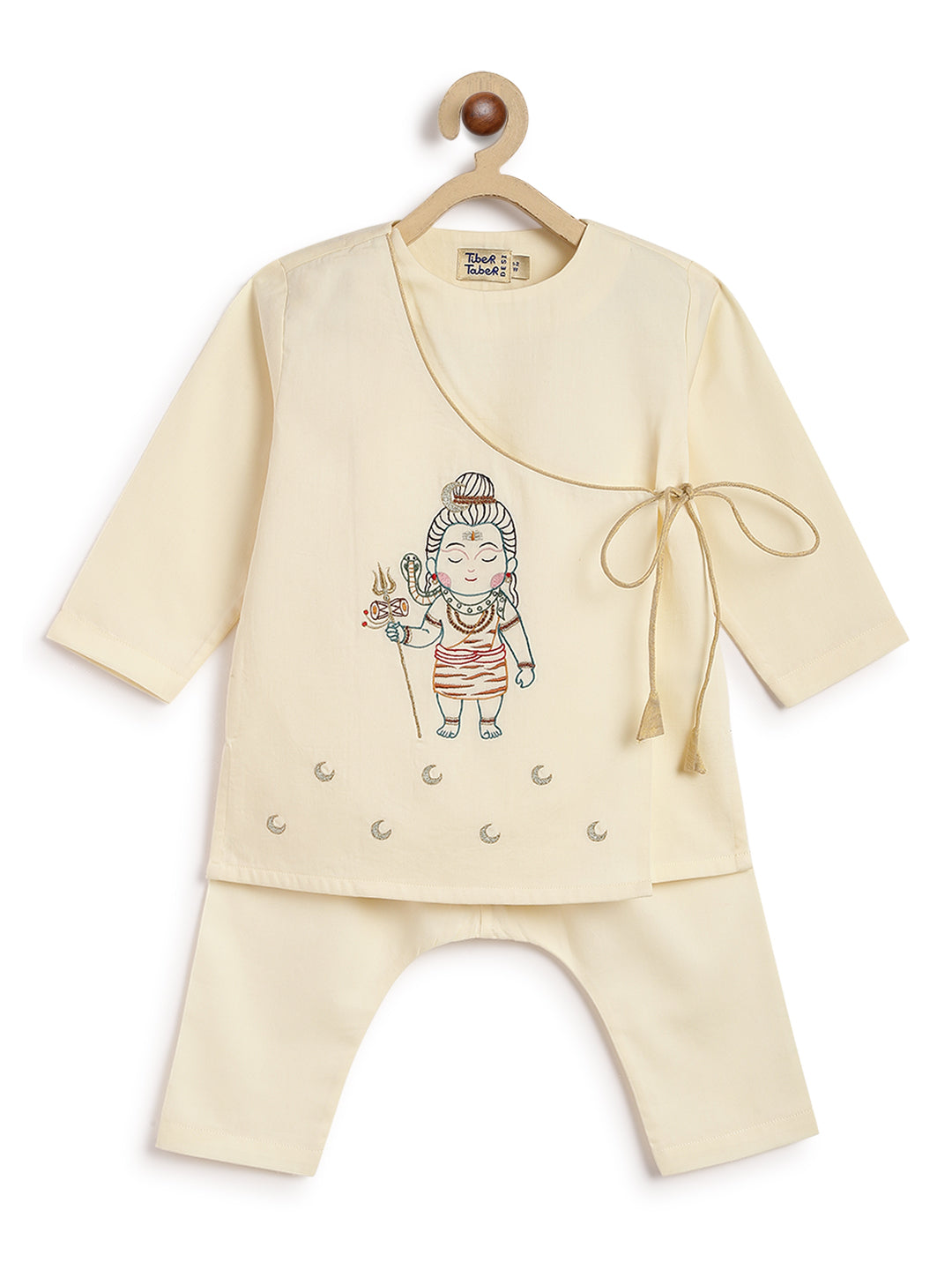Shiv Baby Kurta Pyjama Set - Cream - Image 2