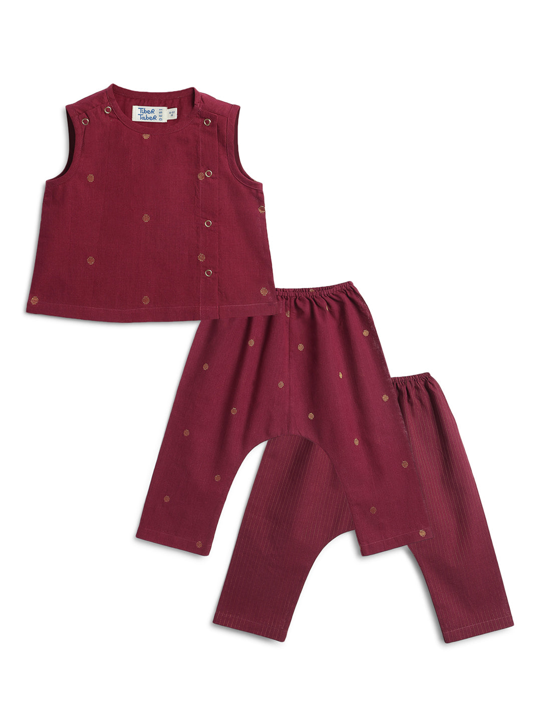 Zari Polka Jhabla Set - Image 2