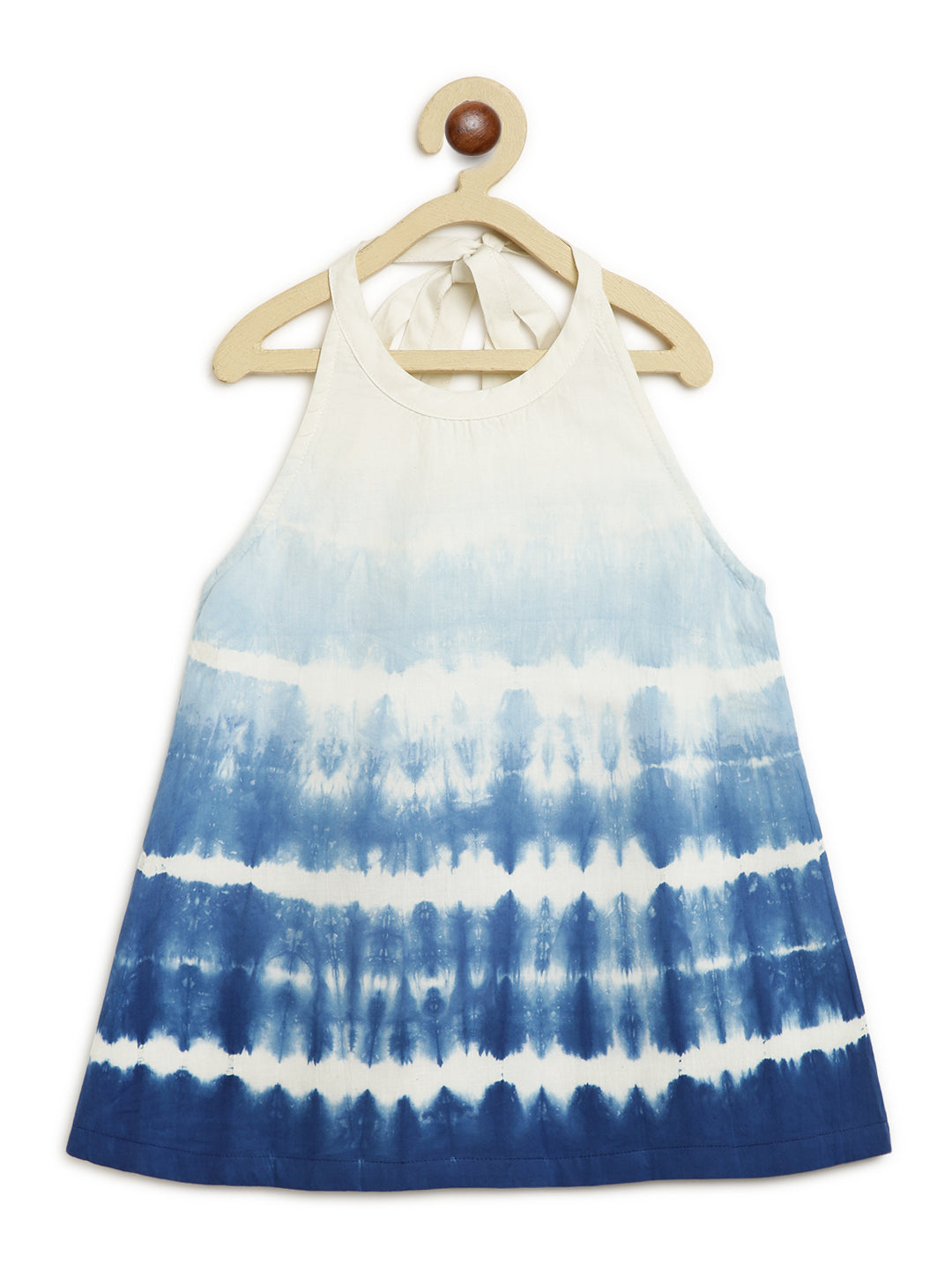 Girls Blue Shibori Top Set