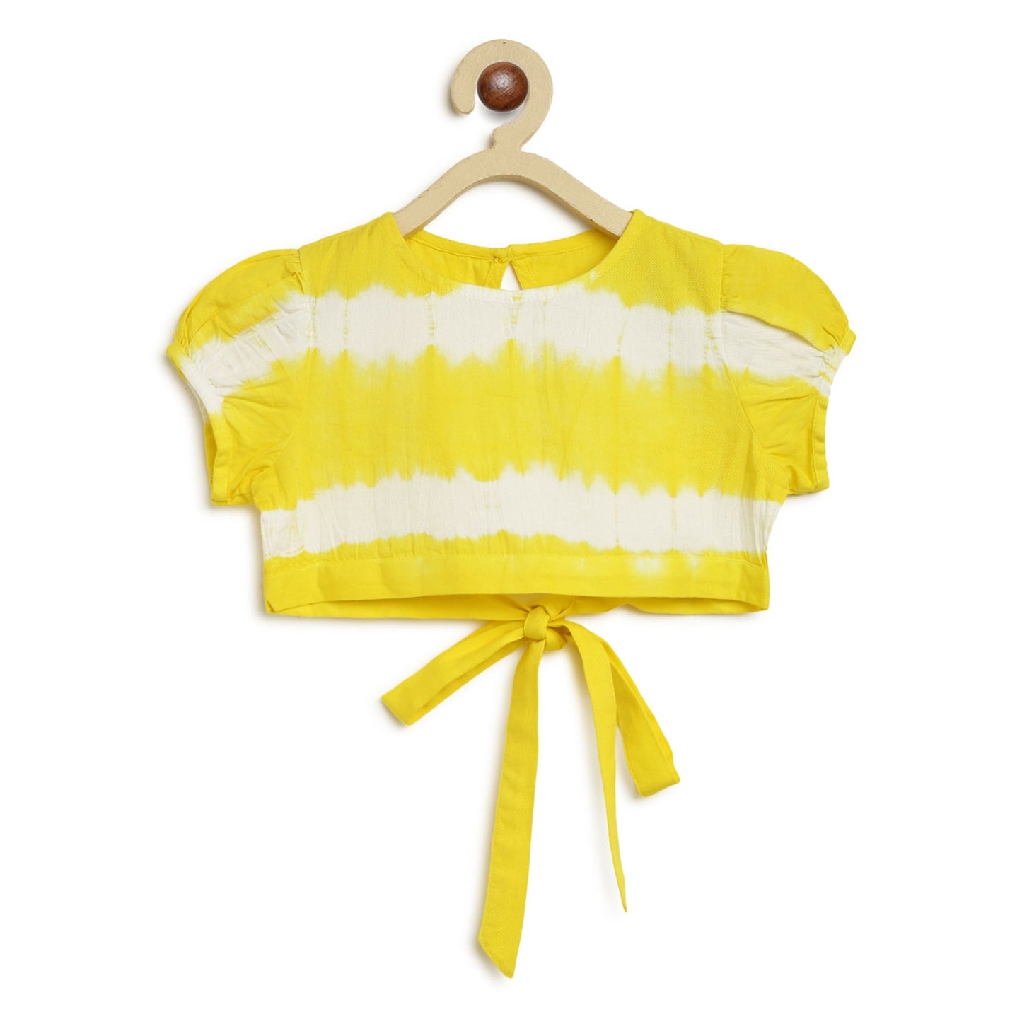 Girls Yellow Stripe Top Set