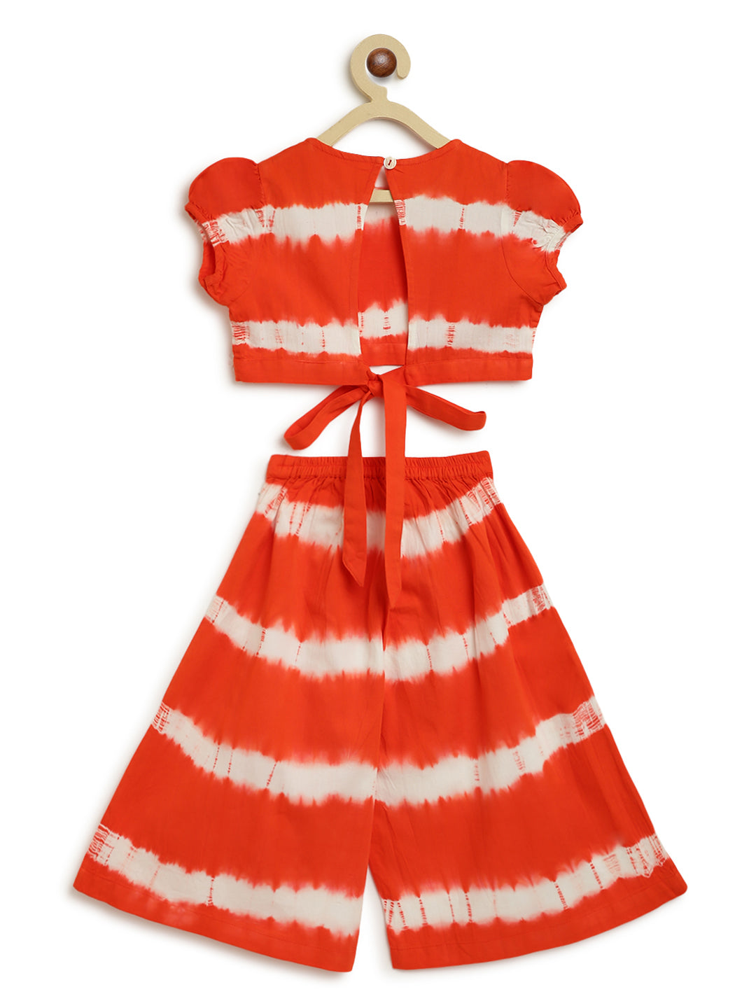 Girls Orange Stripe Top Set - Image 5