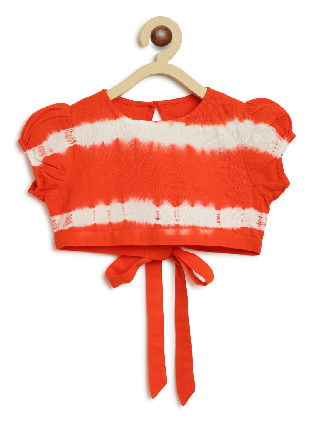 Girls Orange Stripe Top Set - Image 6