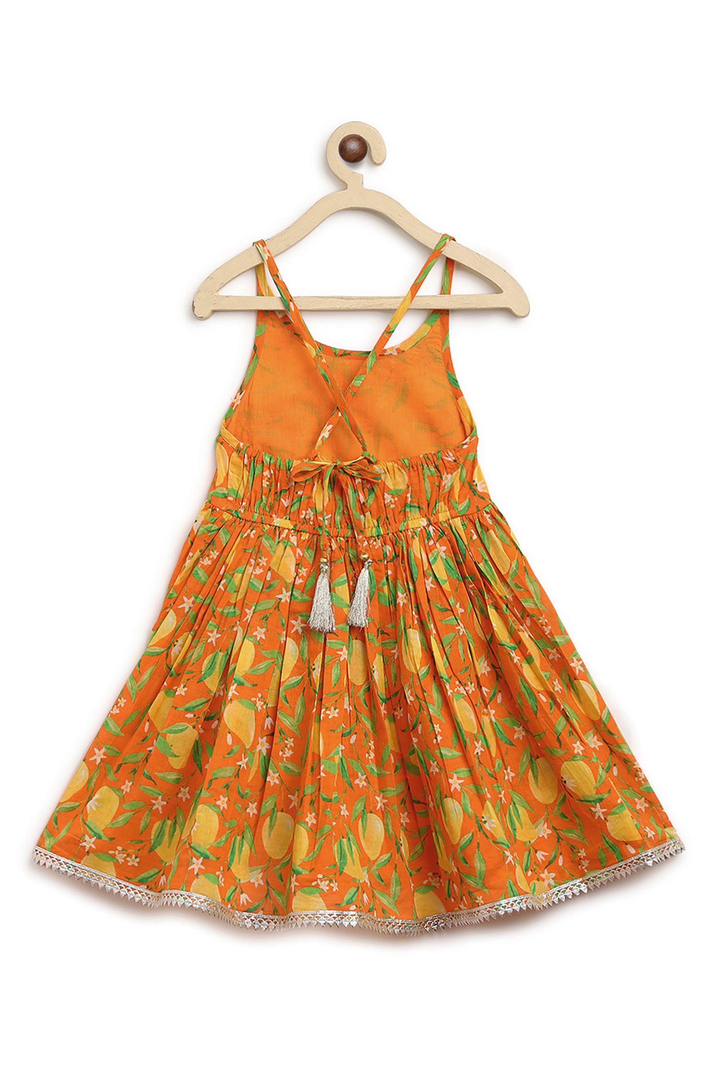 Girls Flared Sharara Set Printed Mango - Orange