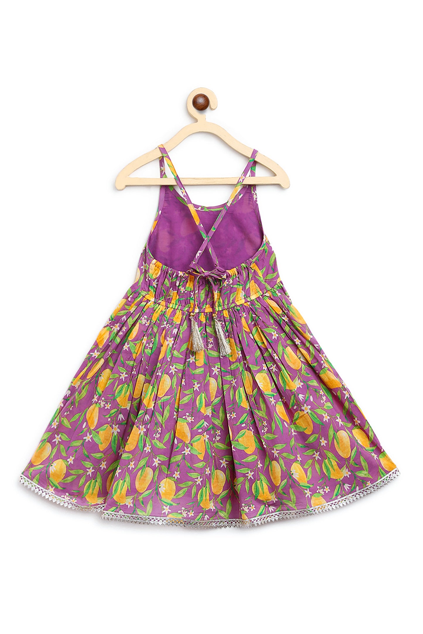 Girls Flared Sharara Set Printed Mango - Purple