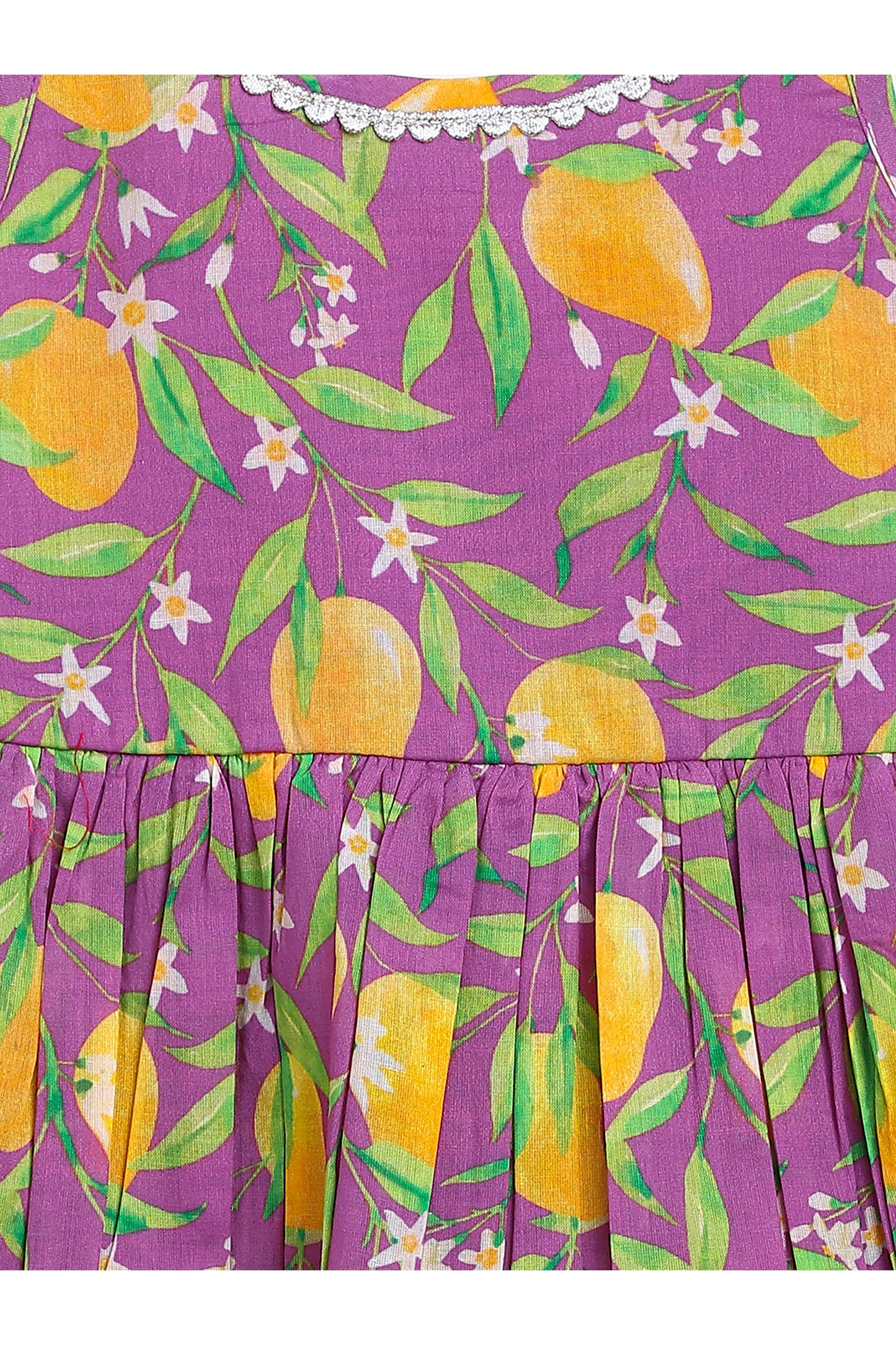 Girls Flared Sharara Set Printed Mango - Purple