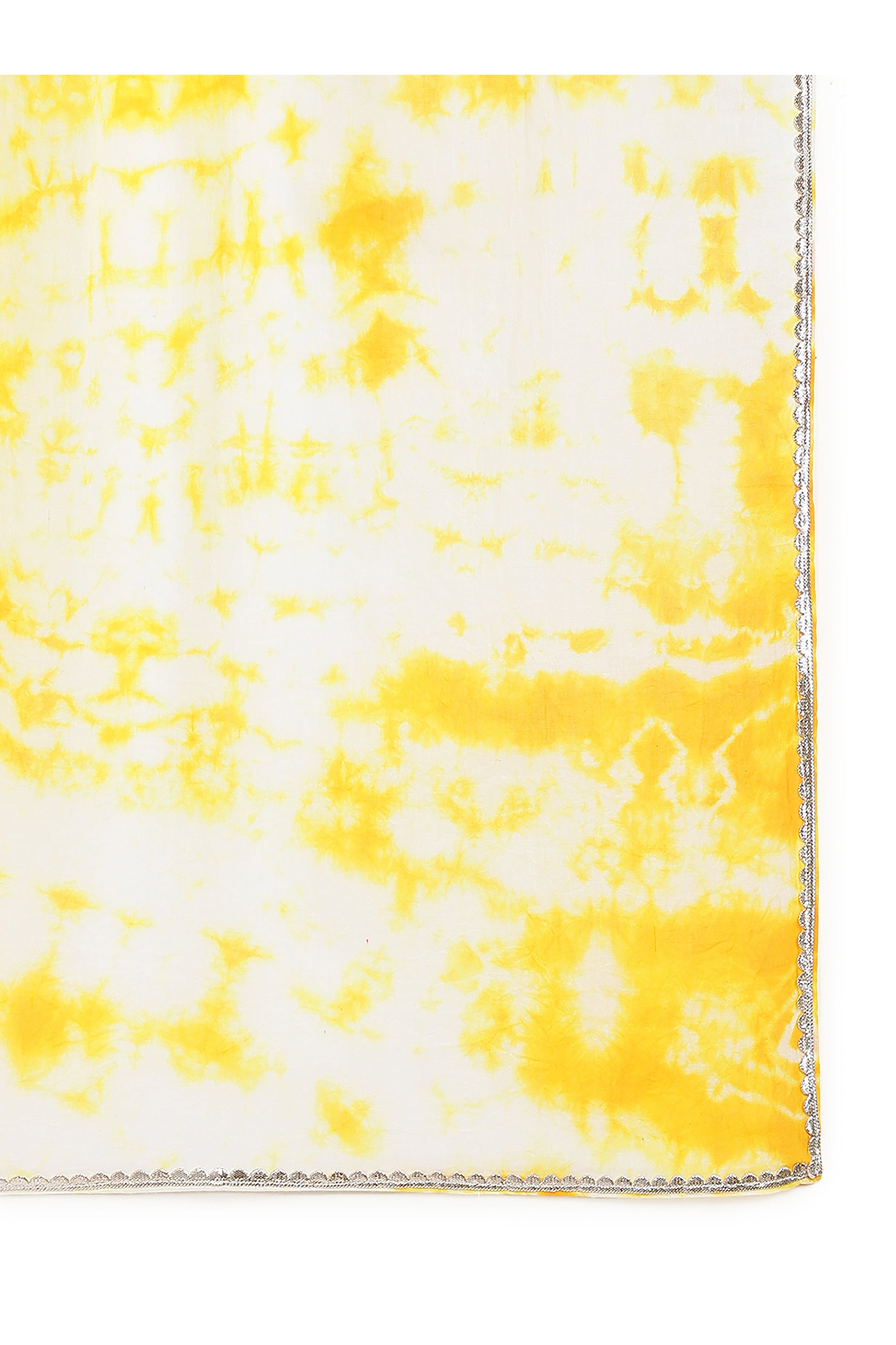 Girls Flared Sharara Set Gotapatti - Yellow - Image 8