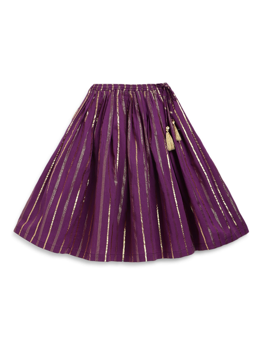 Jamun Chuski Lehenga Set - Purple - Image 9