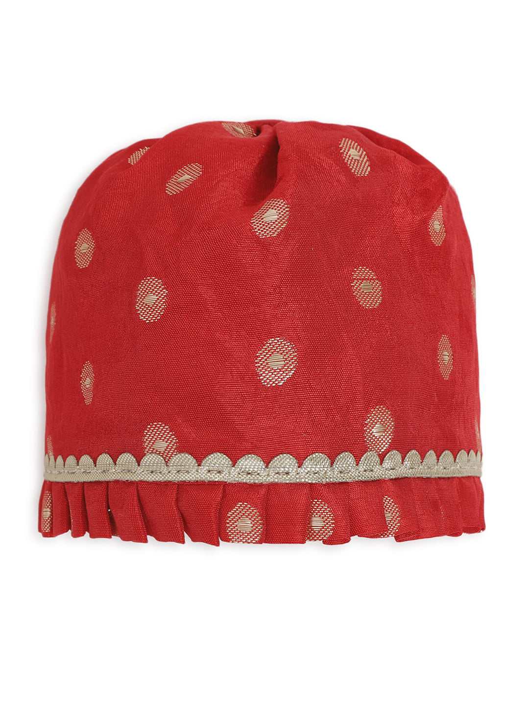 Baby Girl Bird Embroidery Jamna Set - Red - Image 12