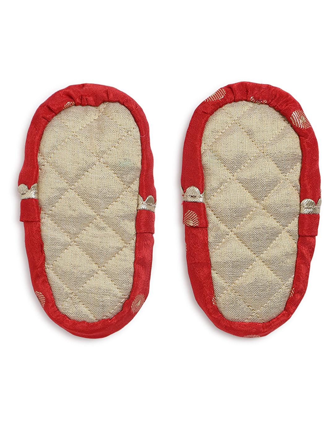 Baby Girl Bird Embroidery Jamna Set - Red - Image 9