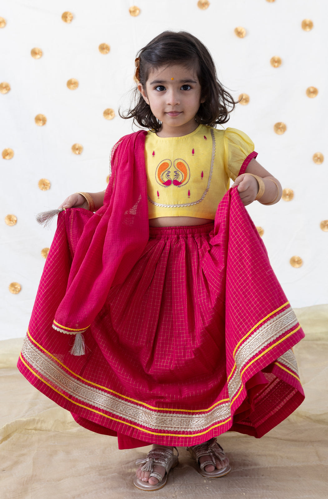 Peacock Embroidery Lehenga Set