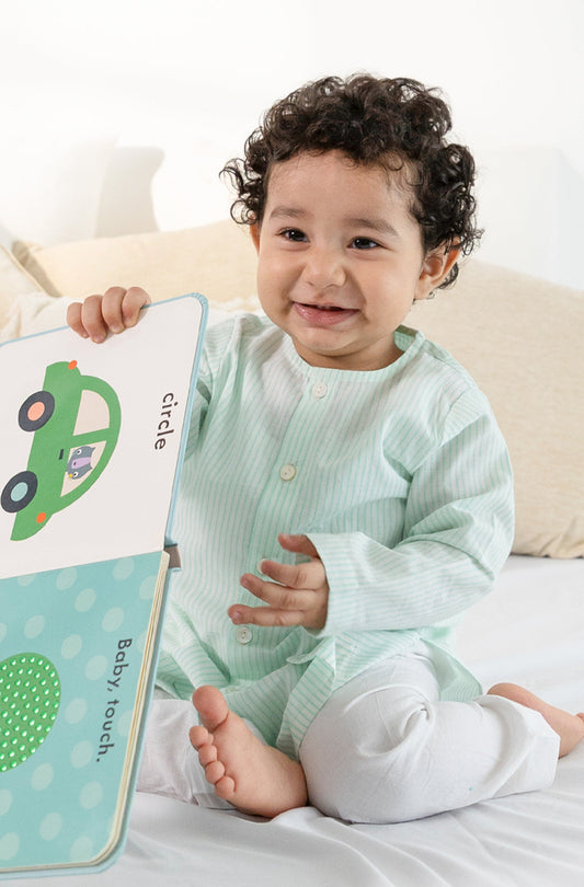 Mint Stripes Baby Kurta Set
