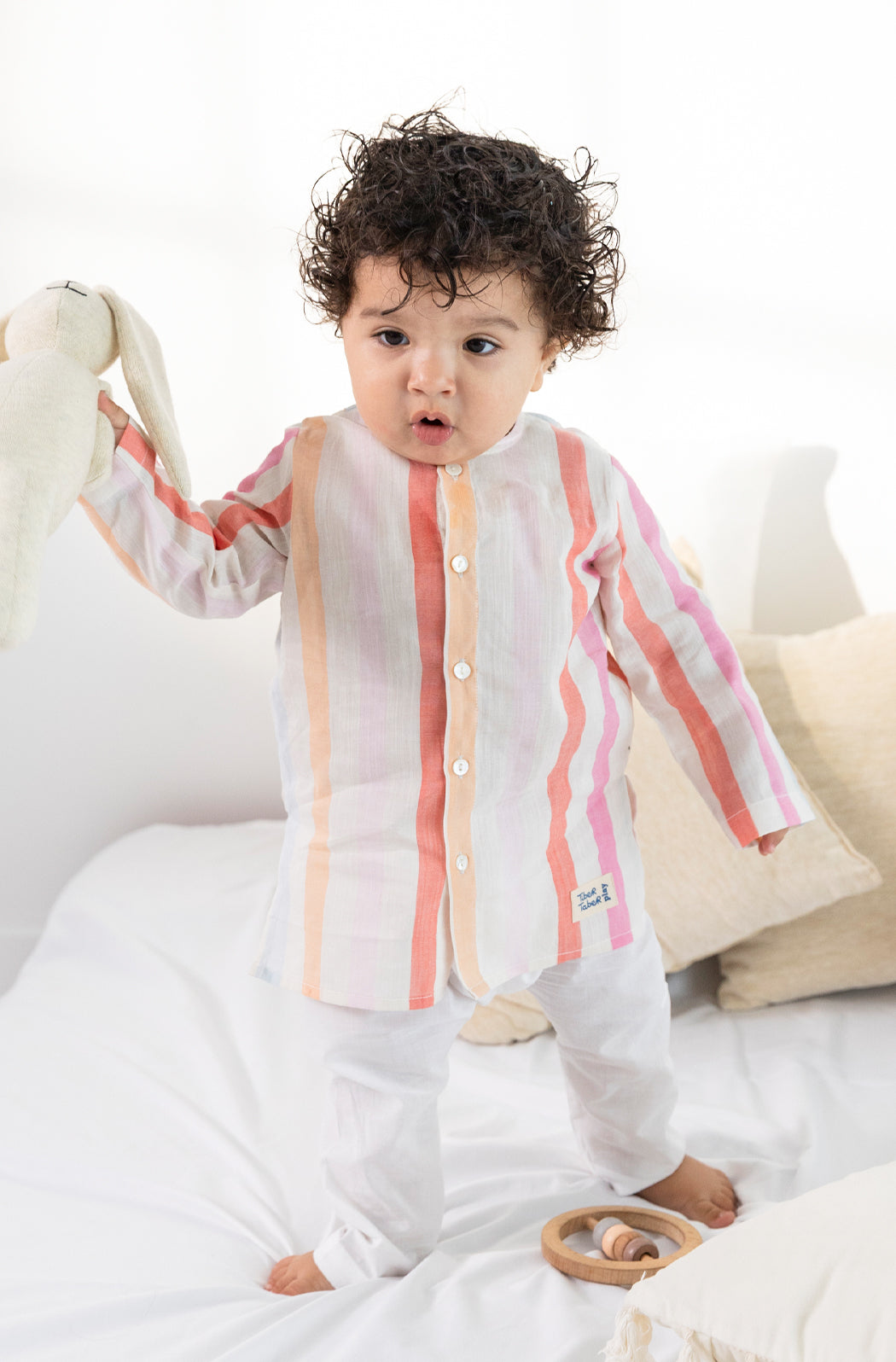 Rainbow Stripes Baby Kurta Set