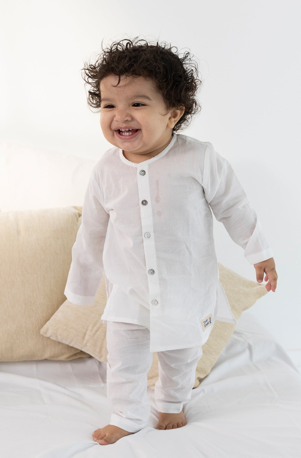 Timeless White Baby Kurta Set