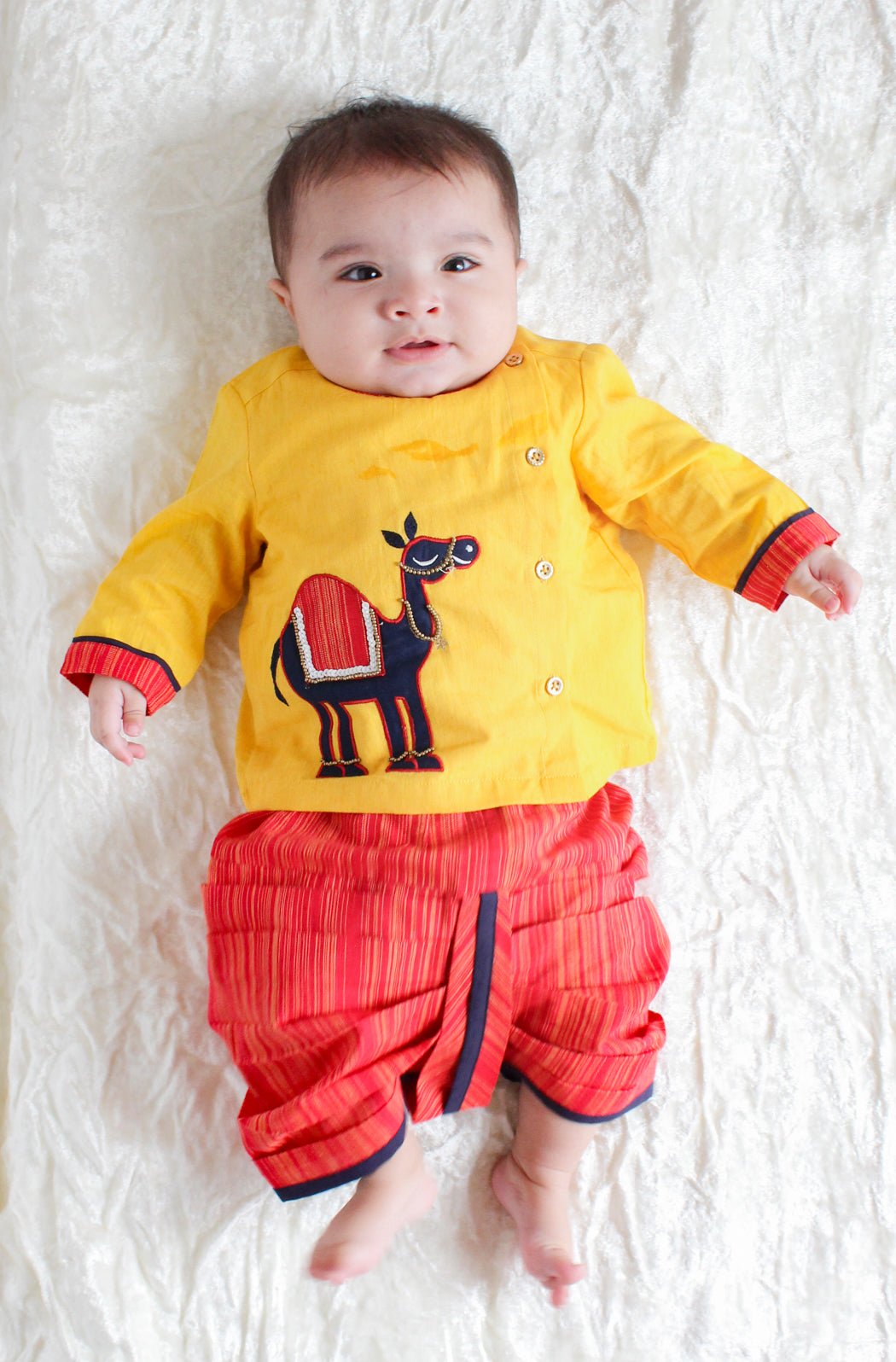 Royal Camel Dhoti Set - Eco-friendly - Sama Homes