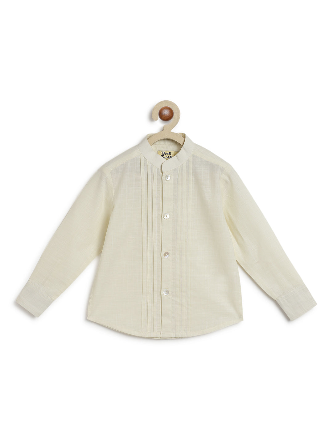 Baby Boy Slub Shirt-Cream