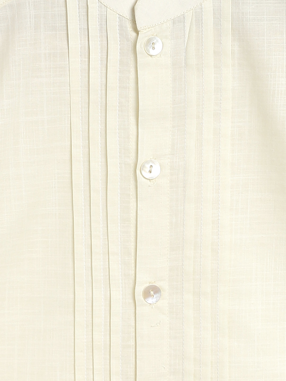 Baby Boy Slub Shirt-Cream