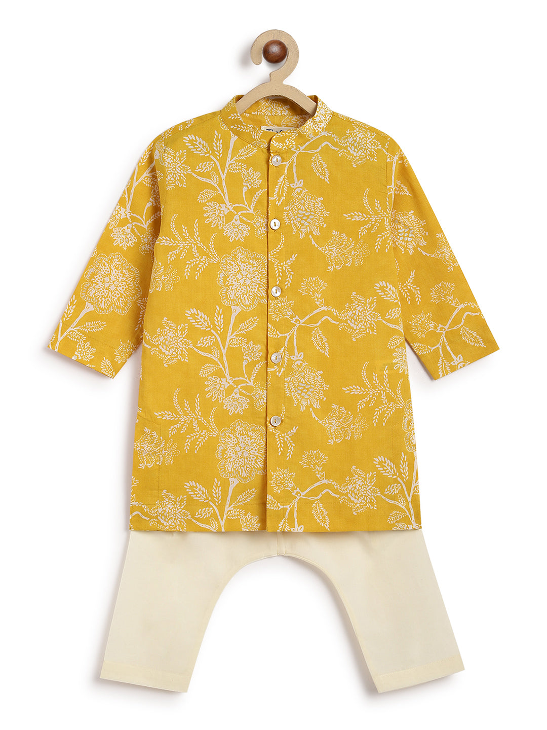 Baby Boy Floral Print Kurta Set - Image 2