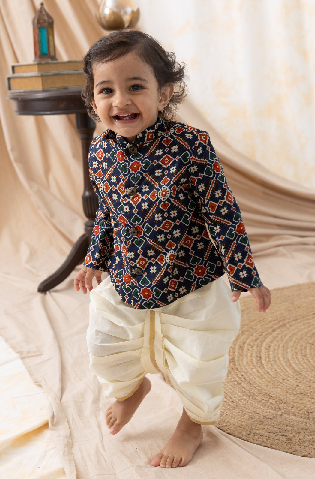 Patola Print Bandhgala Set - Eco-friendly - Sama Homes