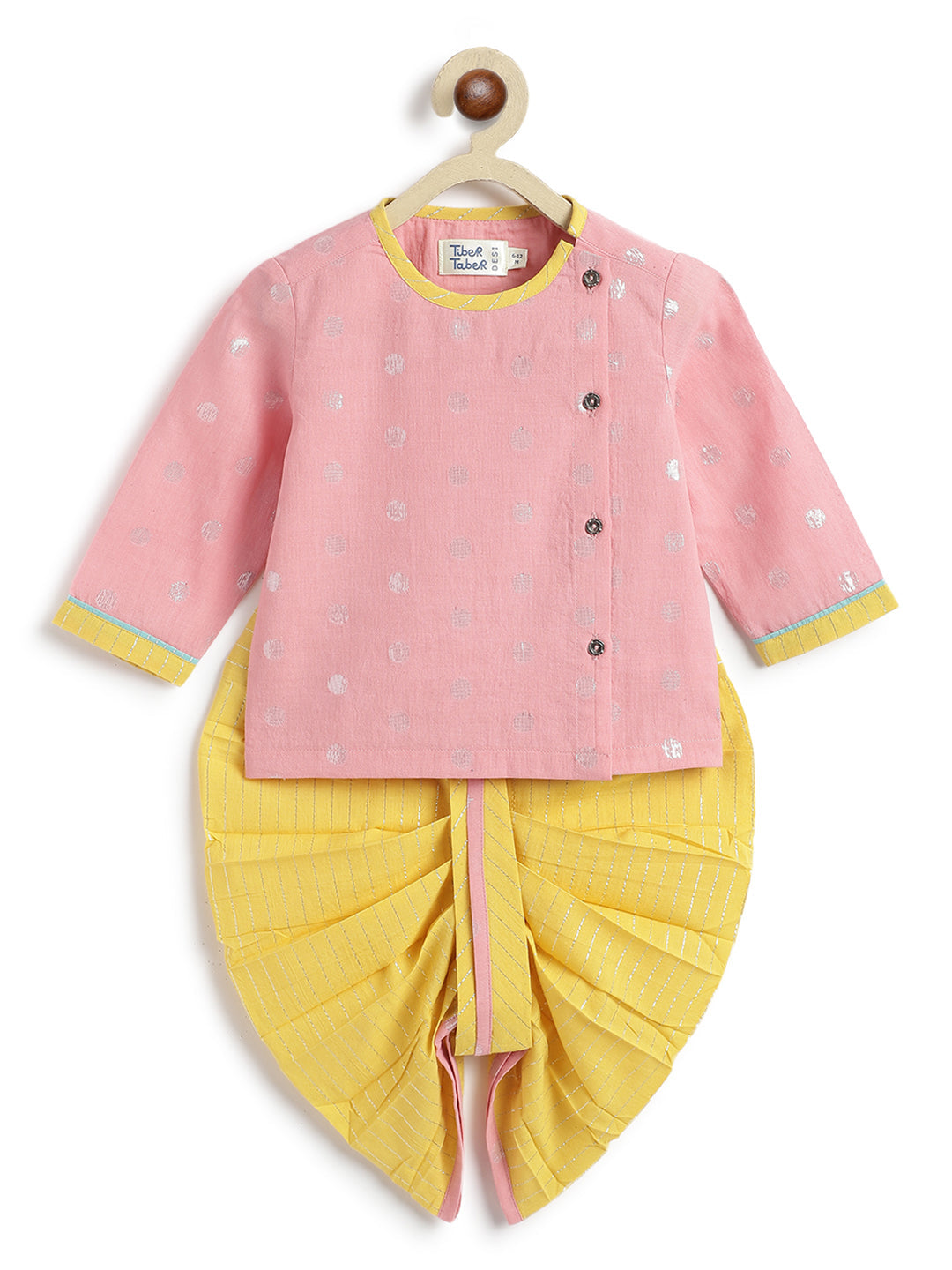 Little Polka Dots Dhoti Kurta Set - Image 2