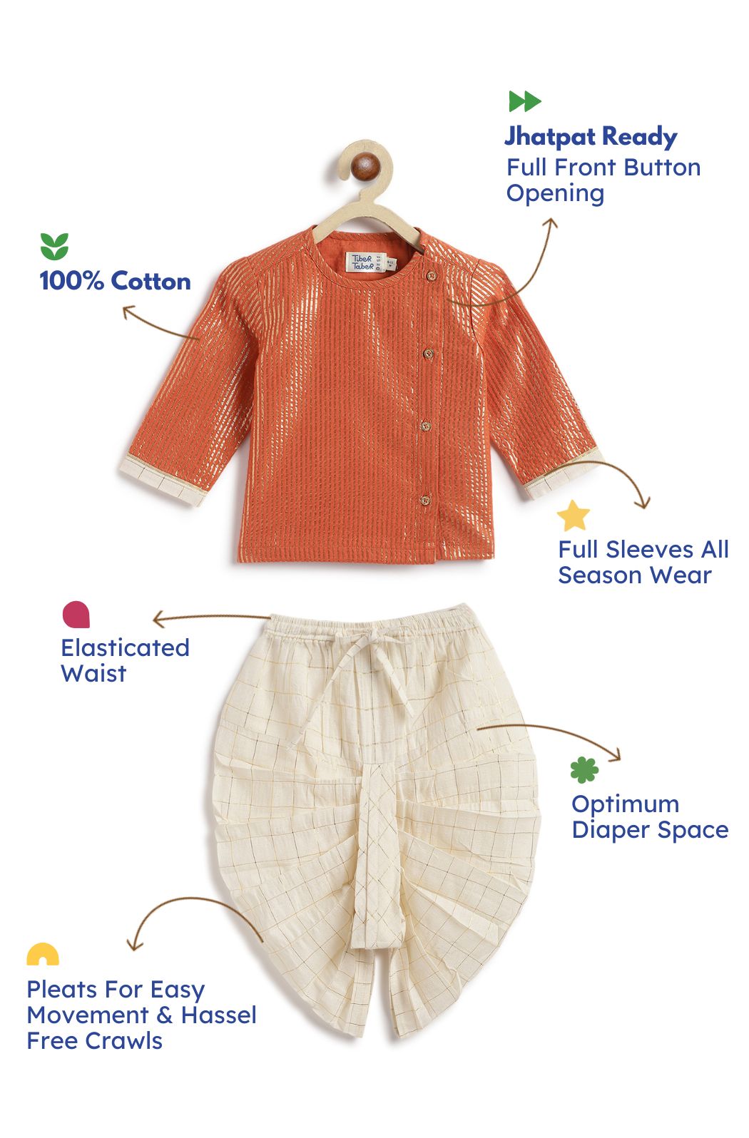 Little Jugnu Dhoti Kurta Set - Image 3