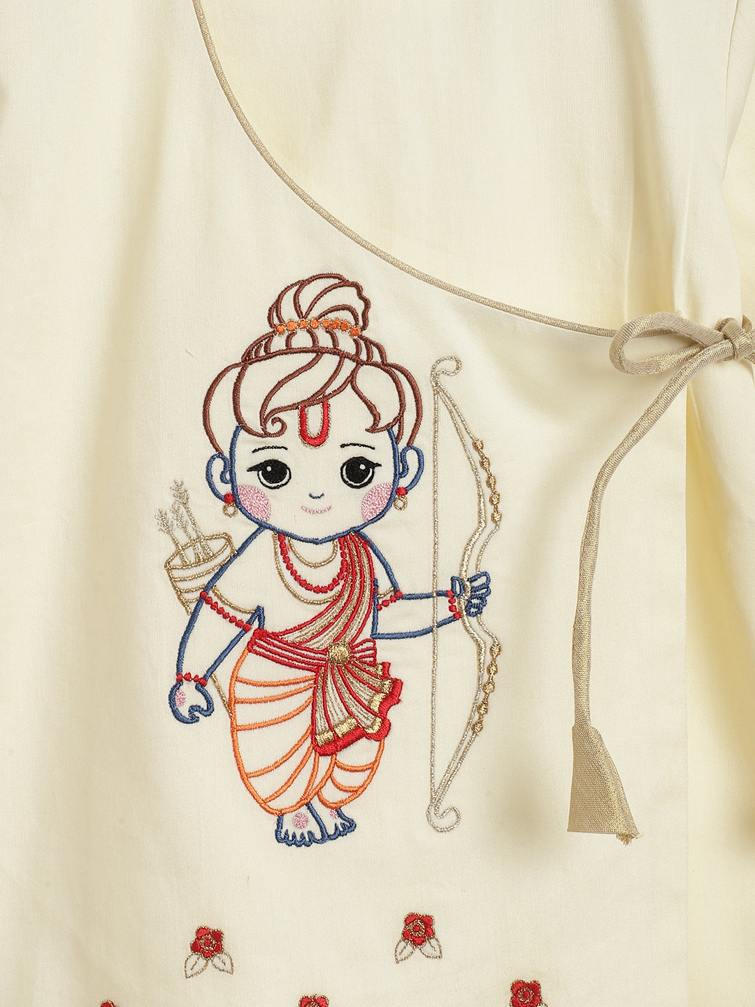 Ram Lalla Kurta Pyjama Set - Cream - Image 7