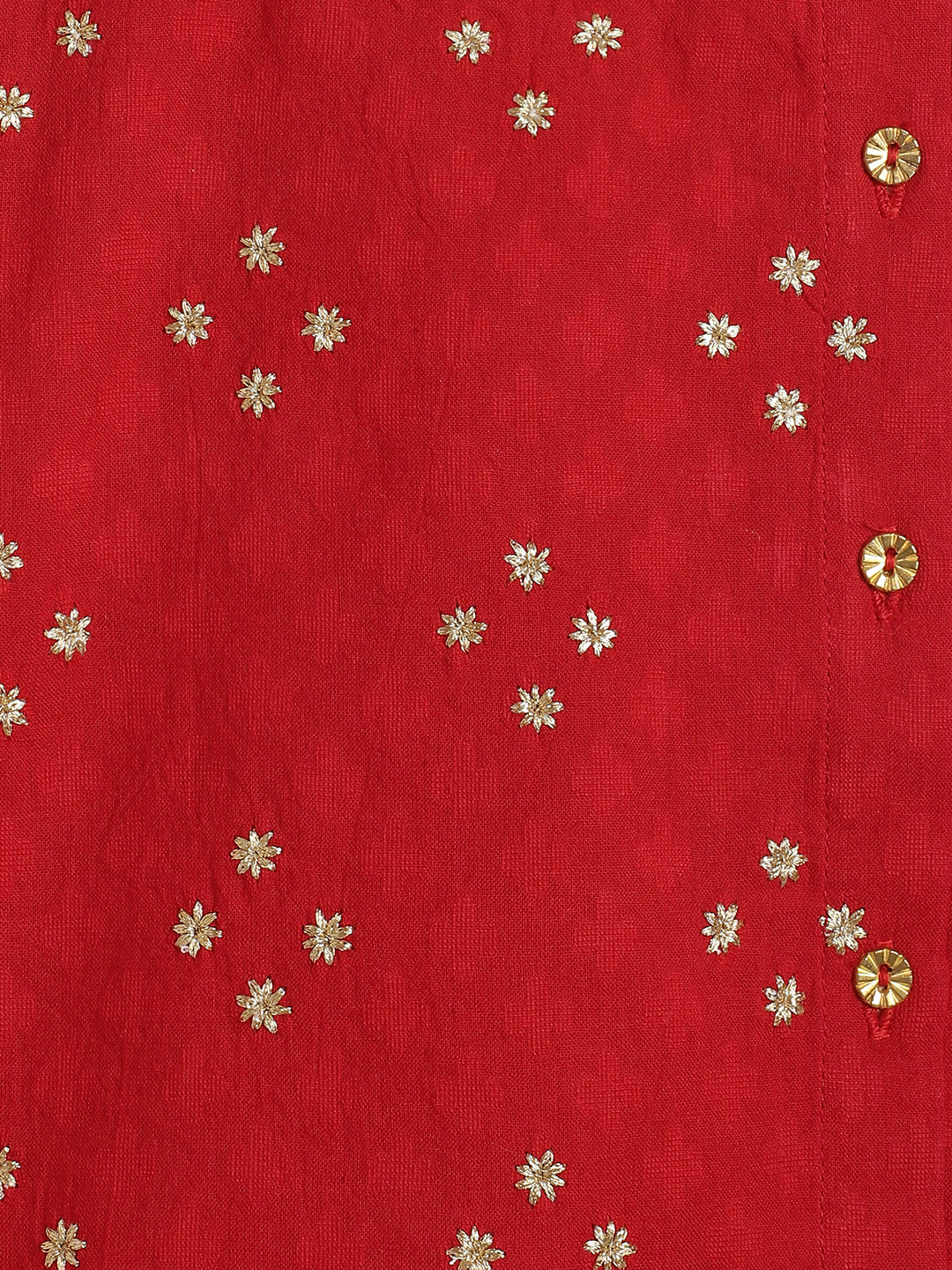 Zari Dhoti Kurta Set - Red - Image 6