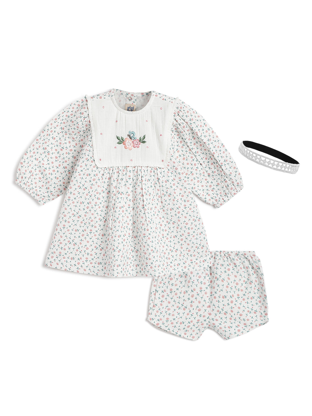 Vintage Floral Embroidery Dress