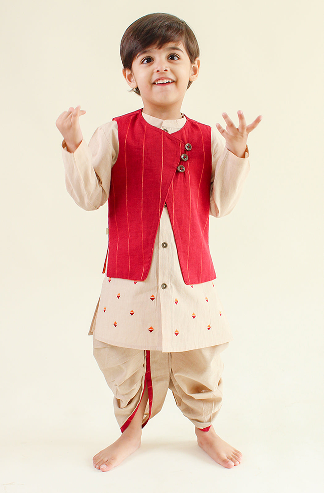 Reversible Razzle 3 Pc Dhoti Set - Eco-friendly - Sama Homes