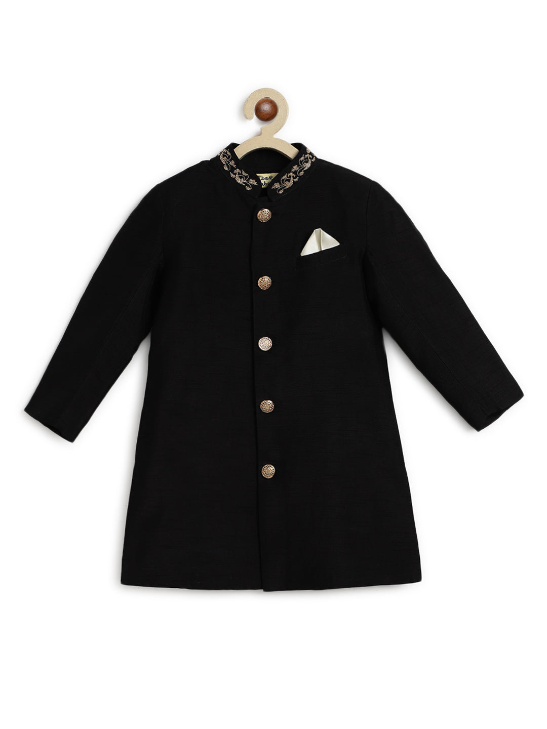 Khwabeeda Sherwani set for Boys - Black - Image 5