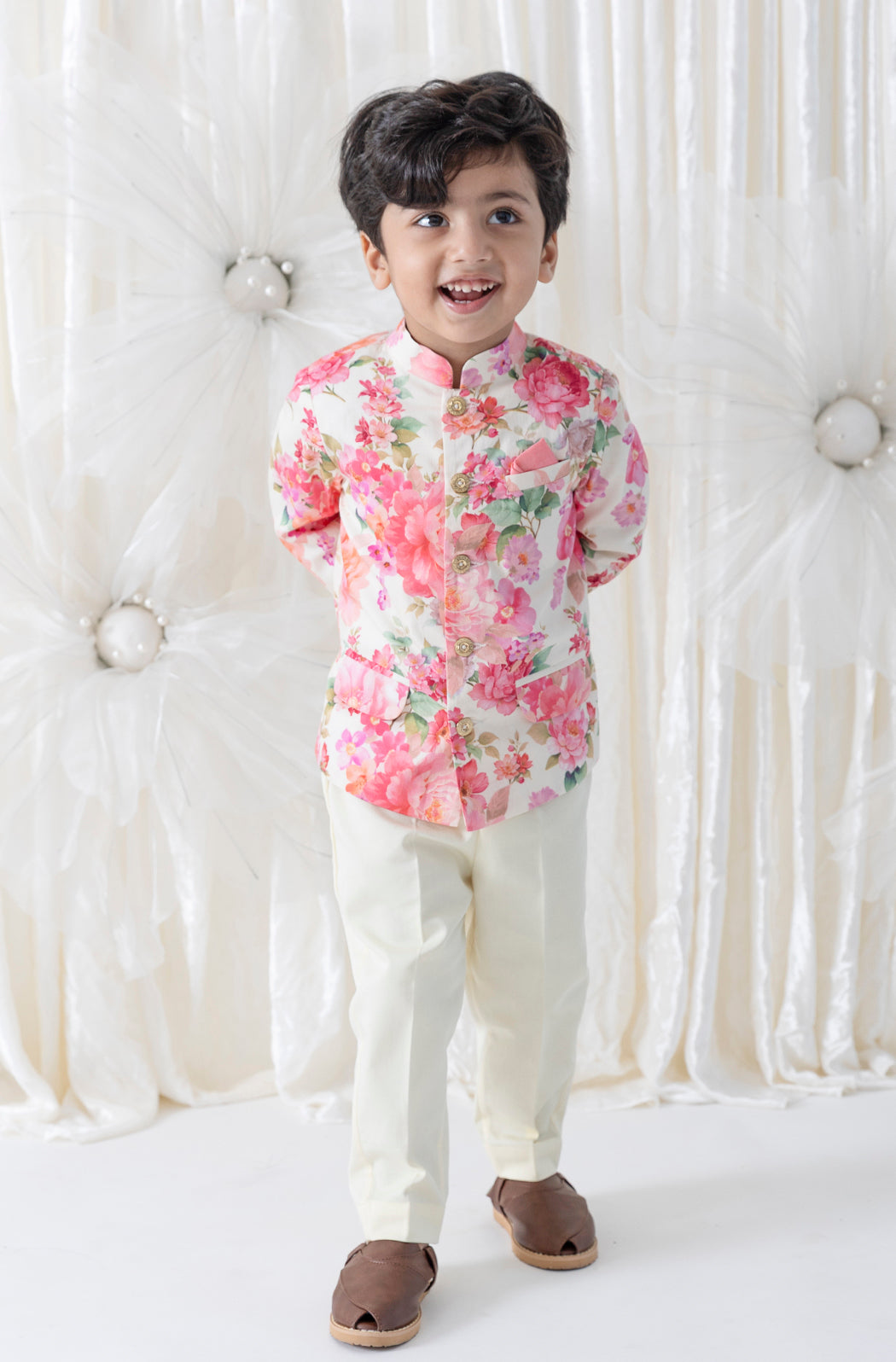 La Vie En Rose Bandhgala Set - Eco-friendly - Sama Homes